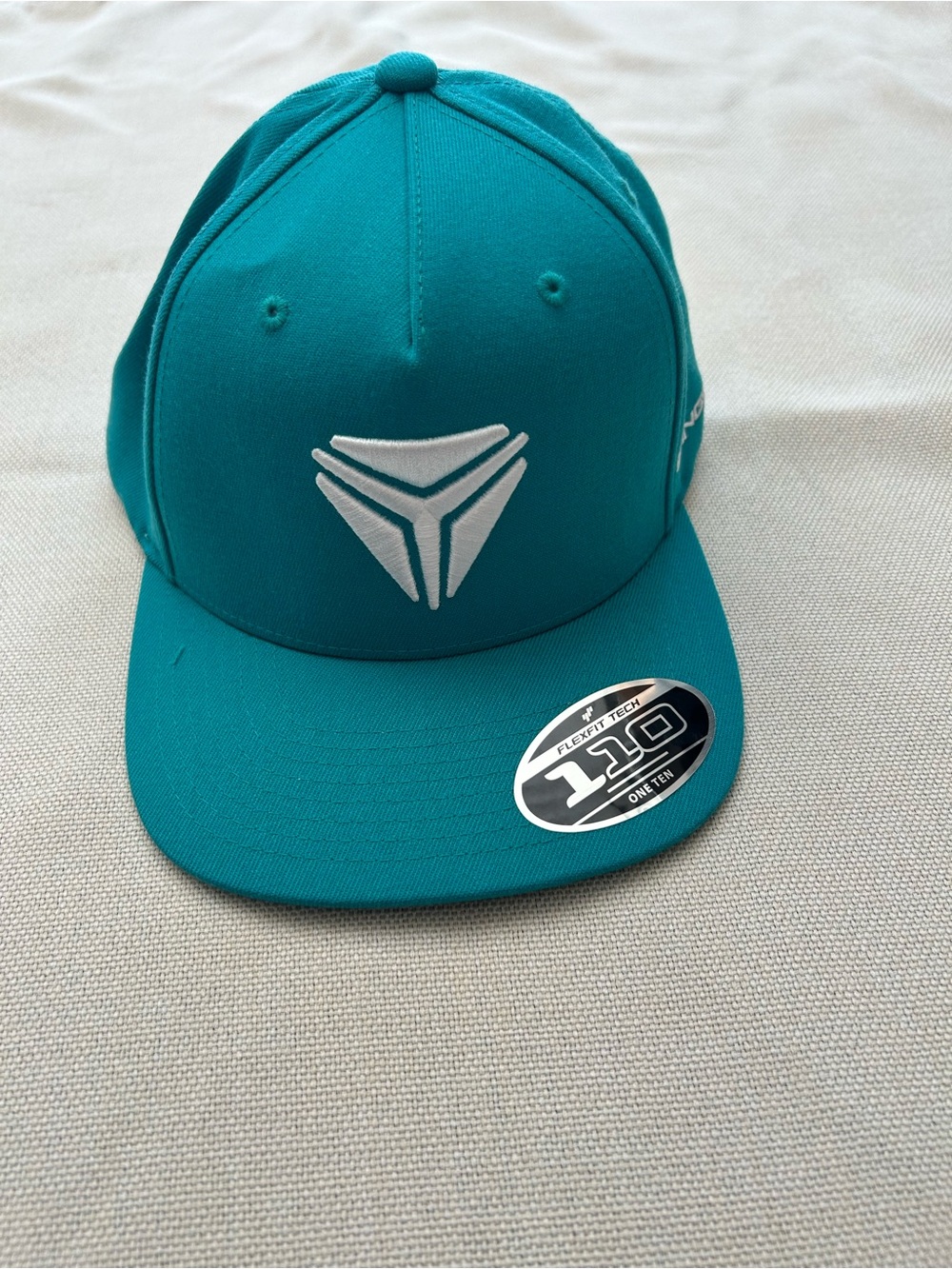 Teal Performance Snapback Hat with White Logo - Unbranded